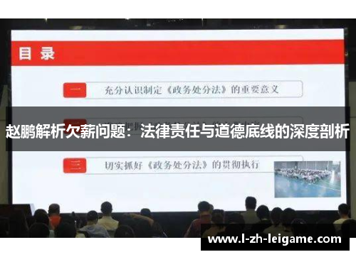 赵鹏解析欠薪问题:法律责任与道德底线的深度剖析 赵鹏解析欠薪问题:法律责任与道德底线的深度剖析